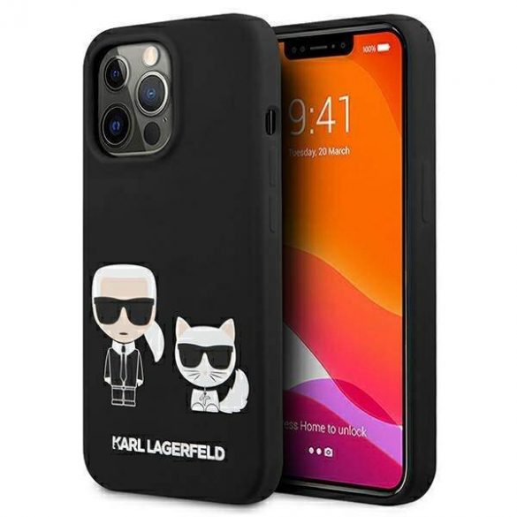 Karl Lagerfeld KLHMP13LSSKCK iPhone 13 Pro / 13 6,1" hardcase czarny/negru Silicon Karl & Choupette Magsafe