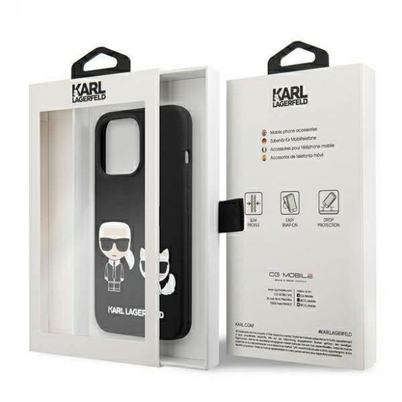 Karl Lagerfeld KLHMP13LSSKCK iPhone 13 Pro / 13 6,1" hardcase czarny/negru Silicon Karl & Choupette Magsafe