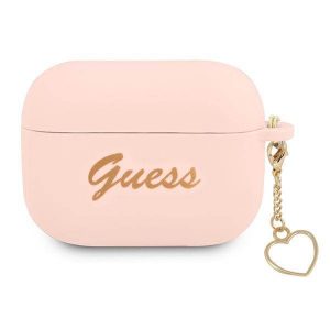 Husă Guess GUAPLSCHSP AirPods Pro Rożowy/roz Husă din silicon Charm Heart Collection