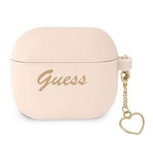 Husă Guess GUA3LSCHSP AirPods 3 rożowy/roz Husă din silicon Charm Heart Collection