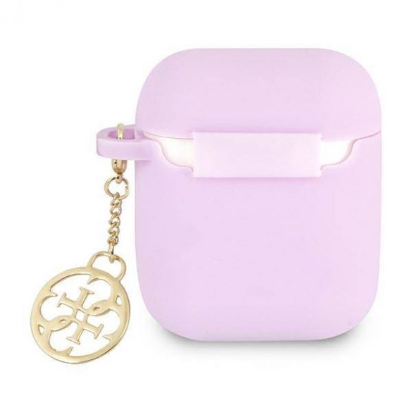 Guess GUA2LSC4EU AirPods 1/2 Husă violet /violet Silicone Charm 4G Collection