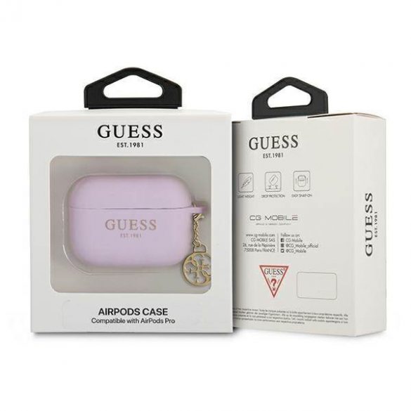 Husă Guess GUAPLSC4EU AirPods Pro husă violet/violet Charm 4G Collection