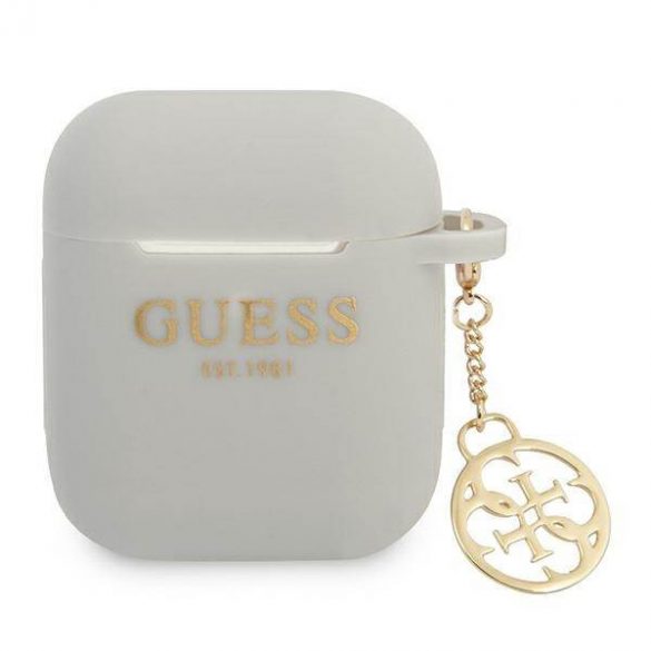 Husă Guess GUA2LSC4EG AirPods 1/2 szary/gri Silicone Charm 4G Collection