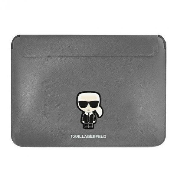 Manșon Karl Lagerfeld KLCS14PISFG 14" srebrny/argintiu Saffiano Ikonik Karl