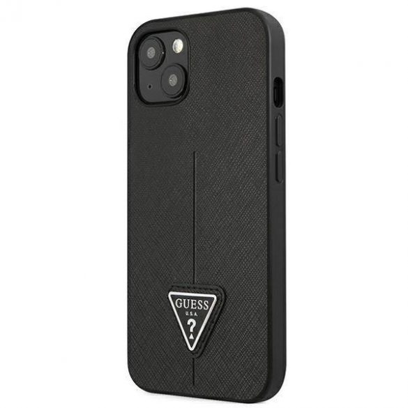 Guess GUHCP13SPSATLK iPhone 13 mini 5,4" negru/negru hard Husă SaffianoTriangle Logo husă