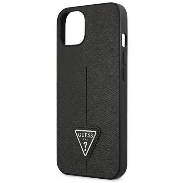 Guess GUHCP13SPSATLK iPhone 13 mini 5,4" negru/negru hard Husă SaffianoTriangle Logo husă