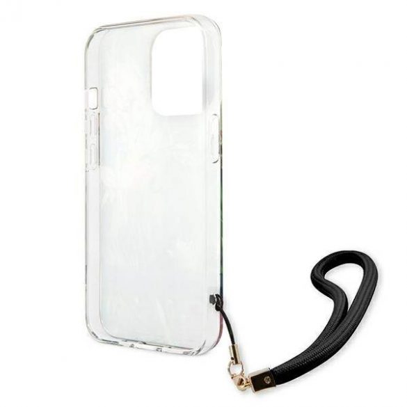 Guess GUHCP13LHFLSB iPhone 13 Pro / 13 6,1" albastru/albastruhard Husă Flower Strap husă