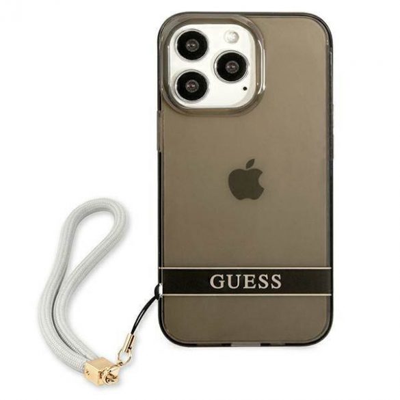 Guess GUHCP13LHTSGSK iPhone 13 Pro / 13 6,1" carcasă rigidă/neagră Husă translucidă