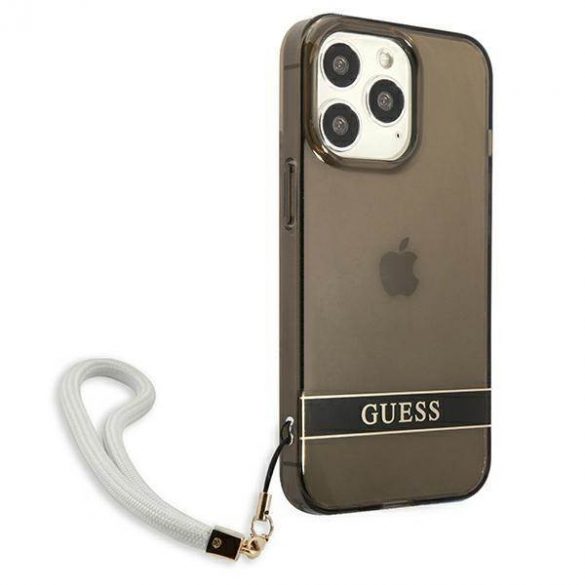 Guess GUHCP13LHTSGSK iPhone 13 Pro / 13 6,1" carcasă rigidă/neagră Husă translucidă