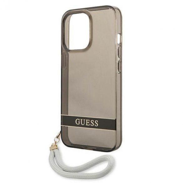 Guess GUHCP13LHTSGSK iPhone 13 Pro / 13 6,1" carcasă rigidă/neagră Husă translucidă