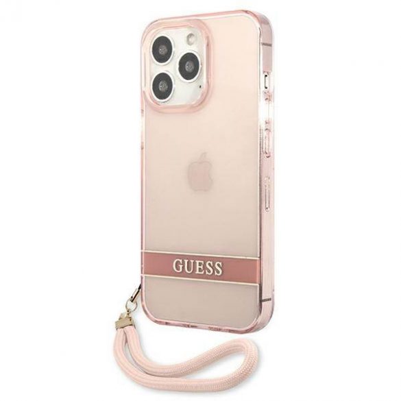 Guess GUHCP13LHTSGSP iPhone 13 Pro / 13 6,1" rożowy/roz carcasă rigidă Translucent Stap