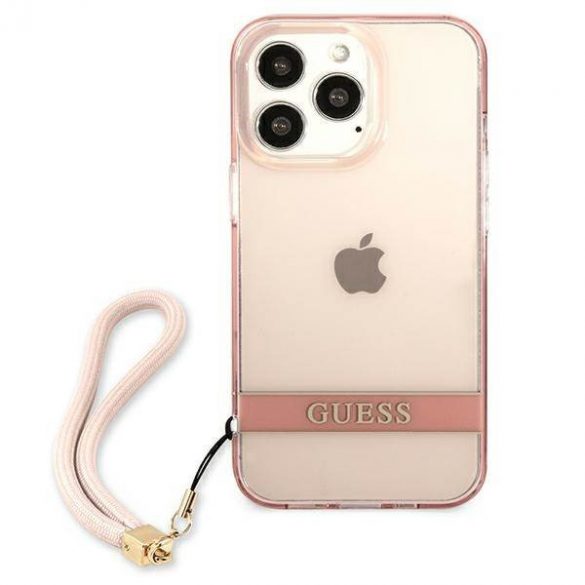 Guess GUHCP13LHTSGSP iPhone 13 Pro / 13 6,1" rożowy/roz carcasă rigidă Translucent Stap