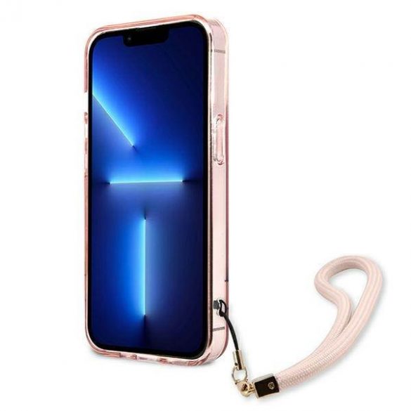 Guess GUHCP13LHTSGSP iPhone 13 Pro / 13 6,1" rożowy/roz carcasă rigidă Translucent Stap