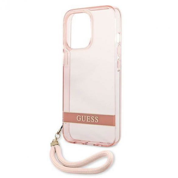 Guess GUHCP13LHTSGSP iPhone 13 Pro / 13 6,1" rożowy/roz carcasă rigidă Translucent Stap