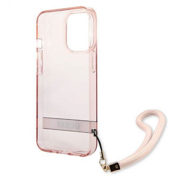 Guess GUHCP13LHTSGSP iPhone 13 Pro / 13 6,1" rożowy/roz carcasă rigidă Translucent Stap