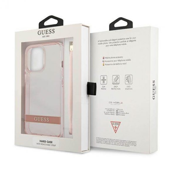 Guess GUHCP13LHTSGSP iPhone 13 Pro / 13 6,1" rożowy/roz carcasă rigidă Translucent Stap