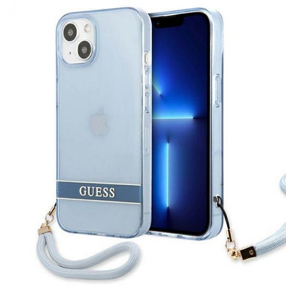 Guess GUHCP13SHTSGSB iPhone 13 mini 5,4" niebieski/albastru carcasă rigidă Translucent Stap