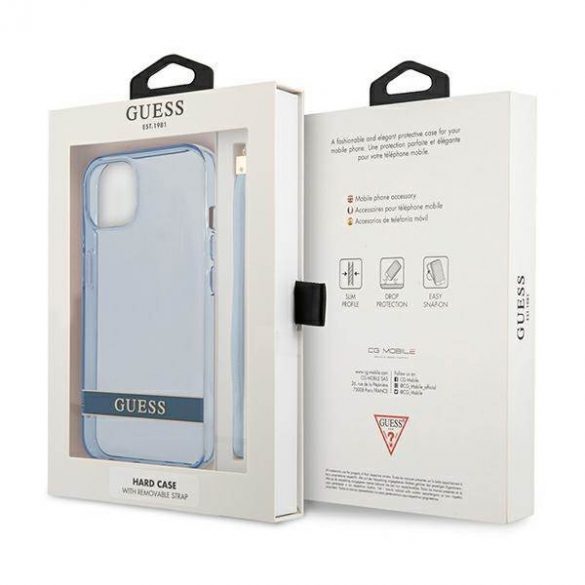 Guess GUHCP13SHTSGSB iPhone 13 mini 5,4" niebieski/albastru carcasă rigidă Translucent Stap