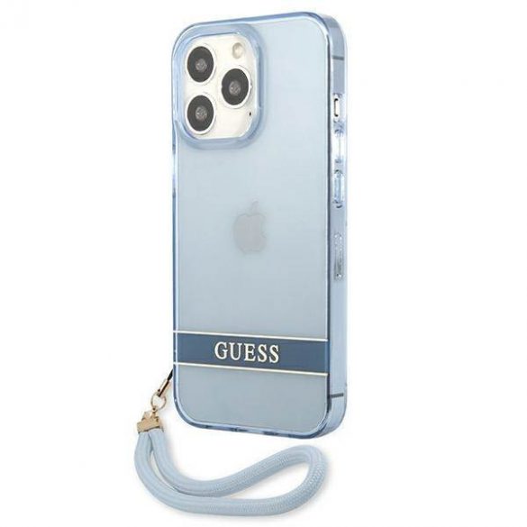 Guess GUHCP13LHTSGSB iPhone 13 Pro / 13 6,1" niebieski/albastru carcasă rigidă Translucent Stap