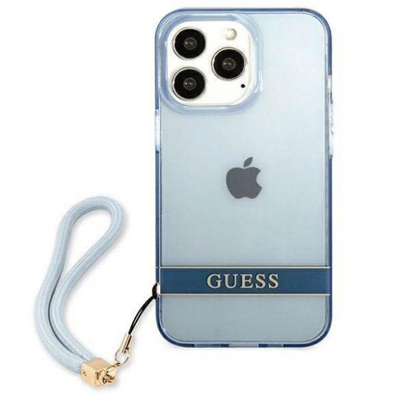 Guess GUHCP13LHTSGSB iPhone 13 Pro / 13 6,1" niebieski/albastru carcasă rigidă Translucent Stap