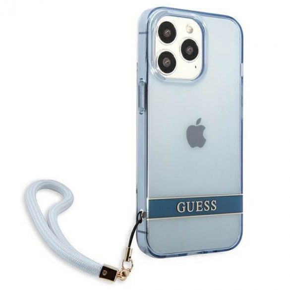 Guess GUHCP13LHTSGSB iPhone 13 Pro / 13 6,1" niebieski/albastru carcasă rigidă Translucent Stap