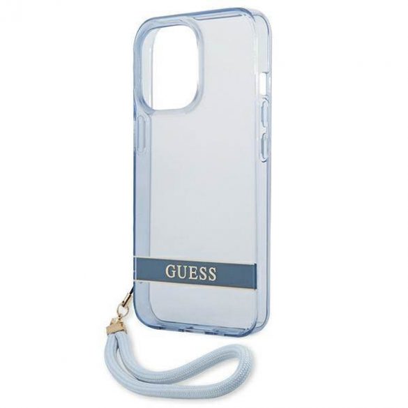 Guess GUHCP13LHTSGSB iPhone 13 Pro / 13 6,1" niebieski/albastru carcasă rigidă Translucent Stap