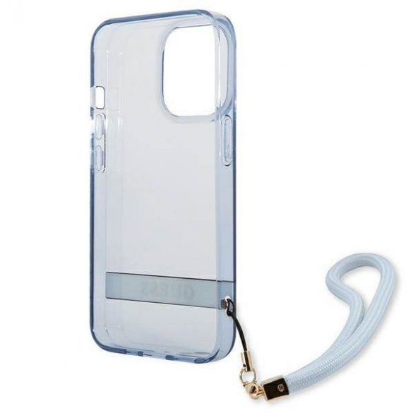 Guess GUHCP13LHTSGSB iPhone 13 Pro / 13 6,1" niebieski/albastru carcasă rigidă Translucent Stap