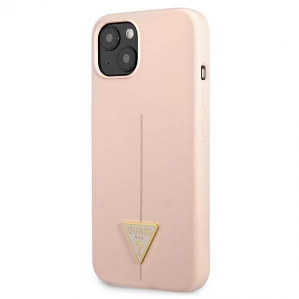 Guess GUHCP13MSLTGP iPhone 13 / 14 / 15 6.1" rożowy/roz hardcase Triunghi din silicon