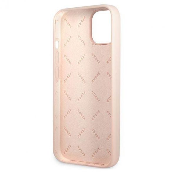 Guess GUHCP13MSLTGP iPhone 13 / 14 / 15 6.1" rożowy/roz hardcase Triunghi din silicon