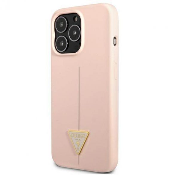 Guess GUHCP13LSLTGP iPhone 13 Pro / 13 6,1" rożowy/roz Carcasă rigidă din silicon Triunghi