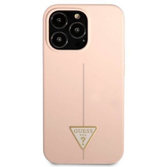 Guess GUHCP13LSLTGP iPhone 13 Pro / 13 6,1" rożowy/roz Carcasă rigidă din silicon Triunghi