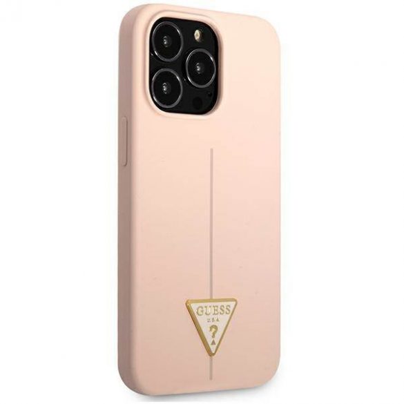 Guess GUHCP13LSLTGP iPhone 13 Pro / 13 6,1" rożowy/roz Carcasă rigidă din silicon Triunghi