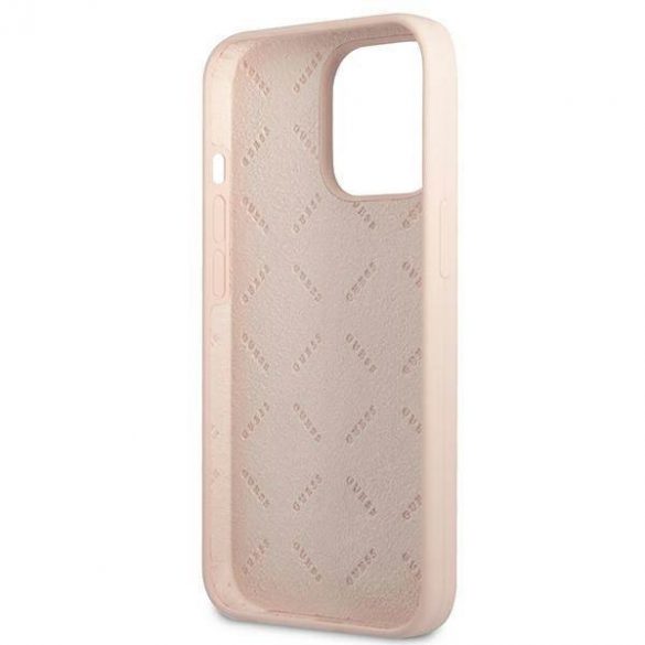 Guess GUHCP13LSLTGP iPhone 13 Pro / 13 6,1" rożowy/roz Carcasă rigidă din silicon Triunghi