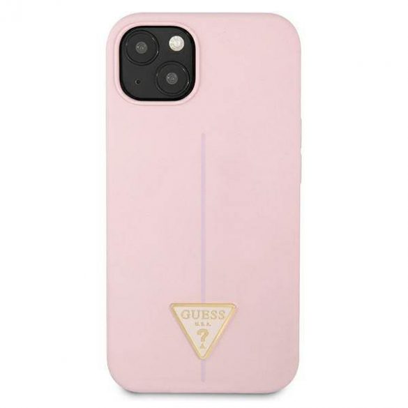 Guess GUHCP13MSLTGU iPhone 13 / 14 / 15 6,1" fioletowy/purpuriu hardcase Triunghi din silicon