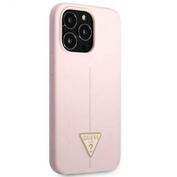 Guess GUHCP13LSLTGU iPhone 13 Pro / 13 6,1" fioletowy/purple hardcase Husă triunghiulară din silicon