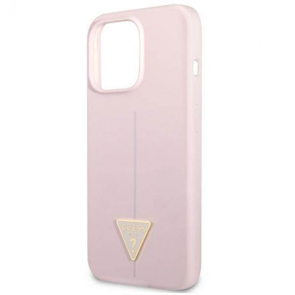 Guess GUHCP13LSLTGU iPhone 13 Pro / 13 6,1" fioletowy/purple hardcase Husă triunghiulară din silicon