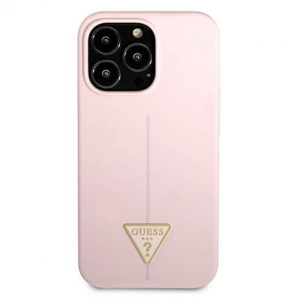 Guess GUHCP13XSLTGU iPhone 13 Pro Max 6,7" fioletowy/purple hardcase Husă triunghiulară din silicon