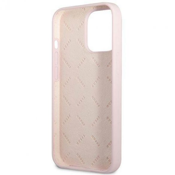 Guess GUHCP13XSLTGU iPhone 13 Pro Max 6,7" fioletowy/purple hardcase Husă triunghiulară din silicon