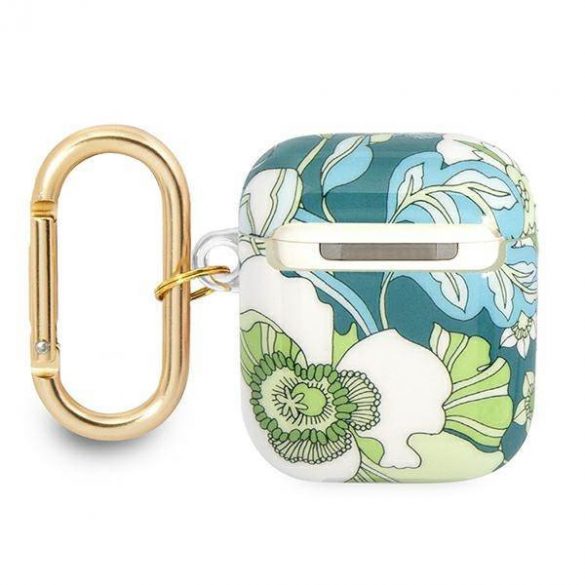 Husă Guess GUA2HHFLN AirPods 1/2 zielony/green Flower Strap Collection