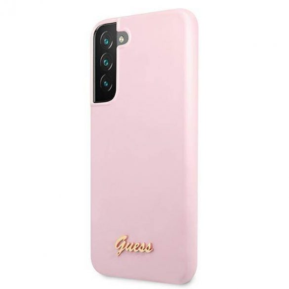 Guess GUHCS22SLSLMGLA S22 S901 lawenda/lavanda hardcase Silicon Script Metal Logo