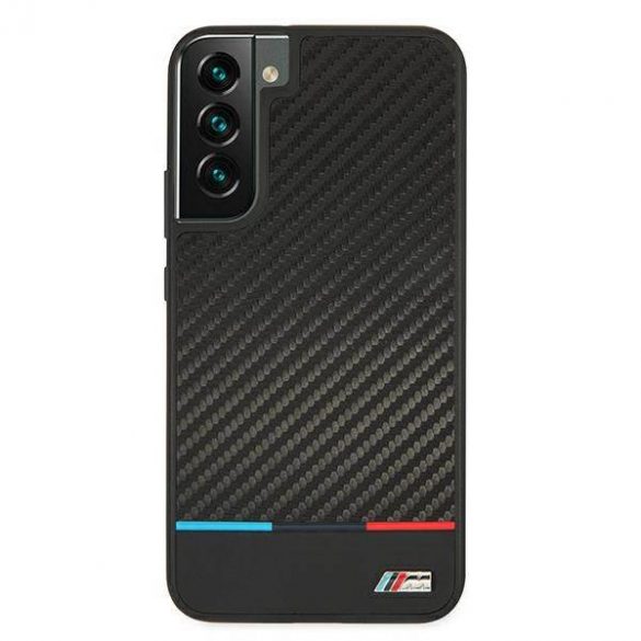 Etui hardcase BMW BMHCS22MPUCARTCBK S22+ S906 black/czarny M Collection Triangles case