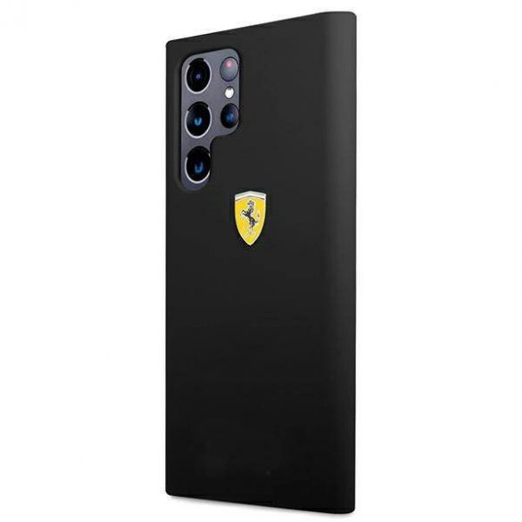 Carcasă rigidă Ferrari FESSIHCS22LBK S22 Ultra S908 czarny/negru On Track din silicon