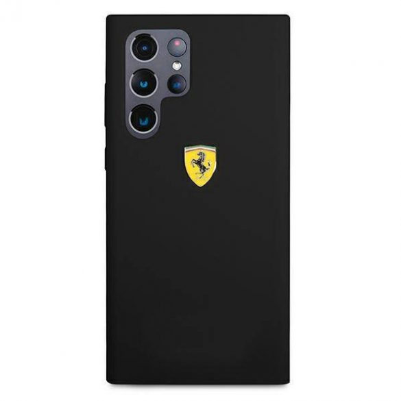 Carcasă rigidă Ferrari FESSIHCS22LBK S22 Ultra S908 czarny/negru On Track din silicon