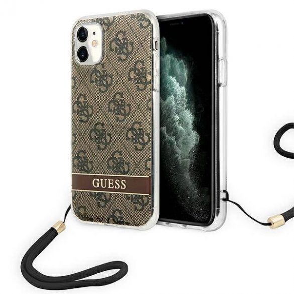 Guess GUOHCN61H4STW iPhone 11maro/maro  închis 4G Print Curea husă