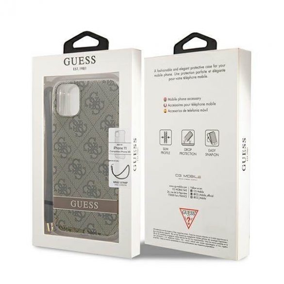 Guess GUOHCN61H4STW iPhone 11maro/maro  închis 4G Print Curea husă