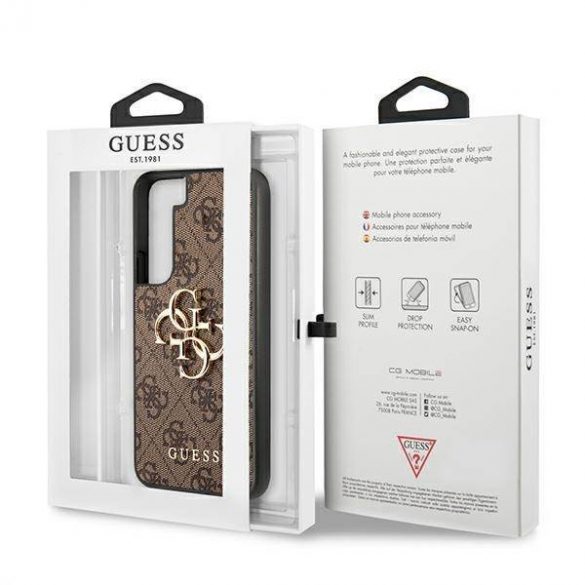 Guess GUHCS22S4GMGBR S901 S22 maro/maro închis 4G Big Metal Logo husă