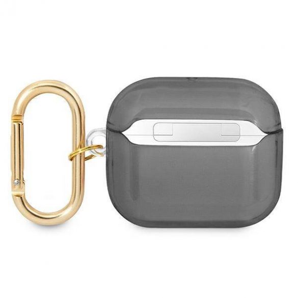 Husă Guess GUA3HHTSK pentru AirPods 3, husă Strap Collection czarny/negru