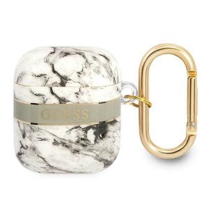 Husă Guess GUA2HCHMAG AirPods 1/2 szary/gri Marble Strap Collection