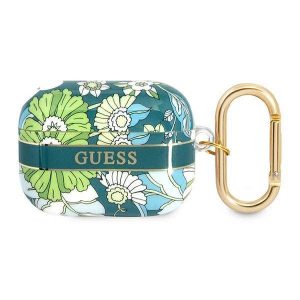 Husa Guess GUAPHHFLN AirPods Pro husa zielony/verde Flower Strap Collection