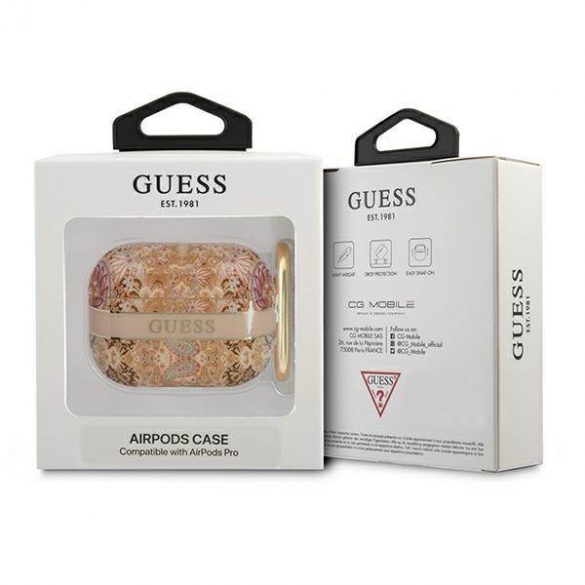 Husă Guess GUAPHHFLD AirPods Pro złoty/aurie Husă Paisley Strap Collection